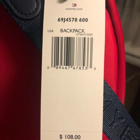 Tommy Hilfiger book bag Red and navy blue - Picture 4 of 4